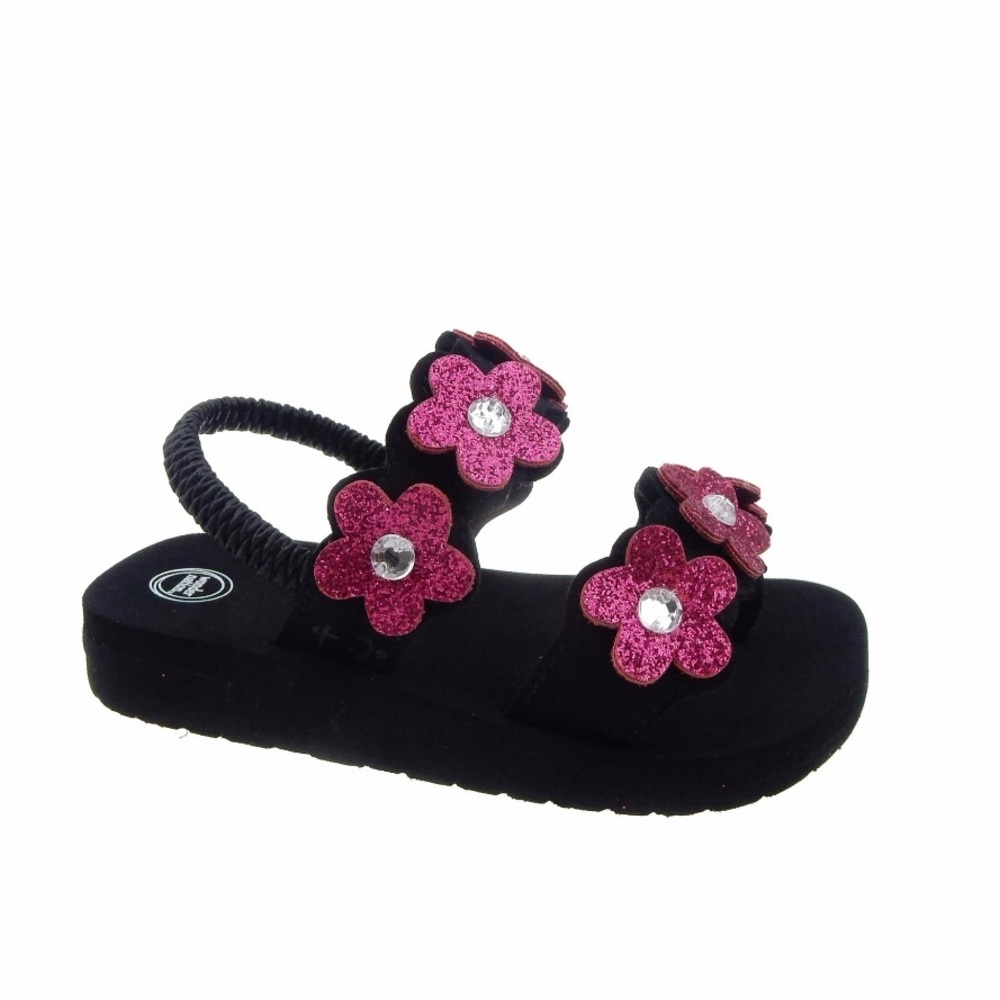 Brand new sparkly flower flip-flops size 5/6 youth